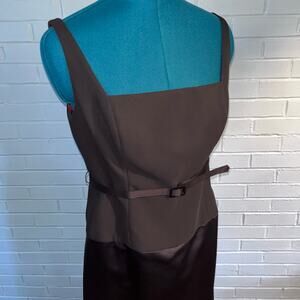 90s Chocolate Brown Formal Dress